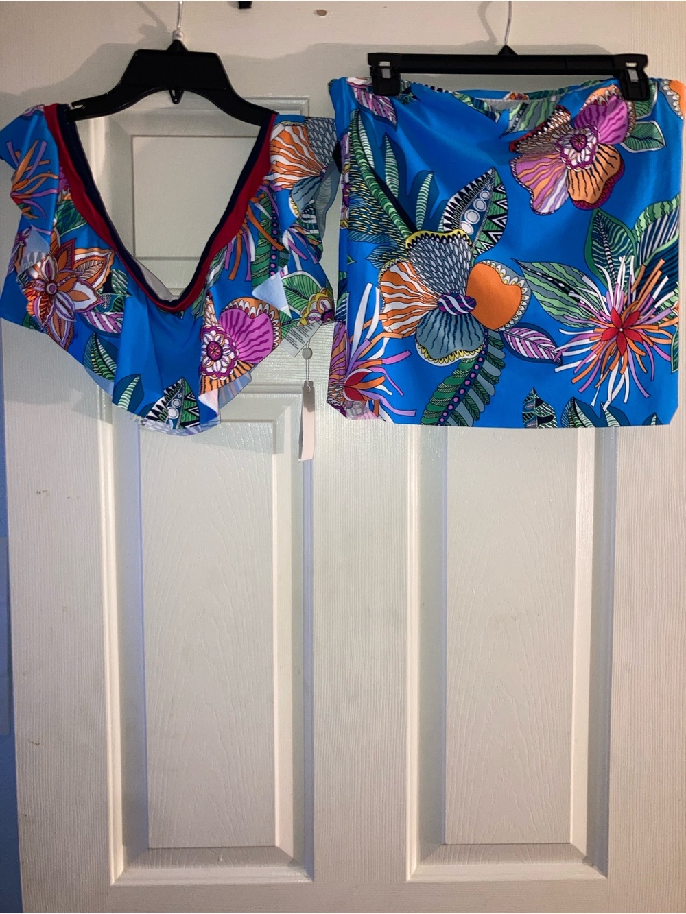 Trina Turk Blue Floral Swim Camisole Set